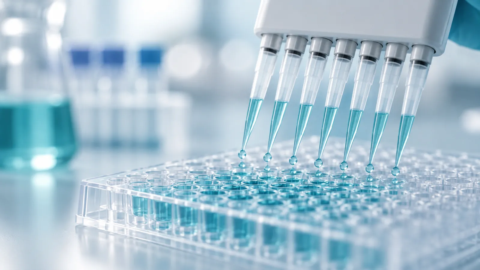 Microplate pipetting representing antibody applications